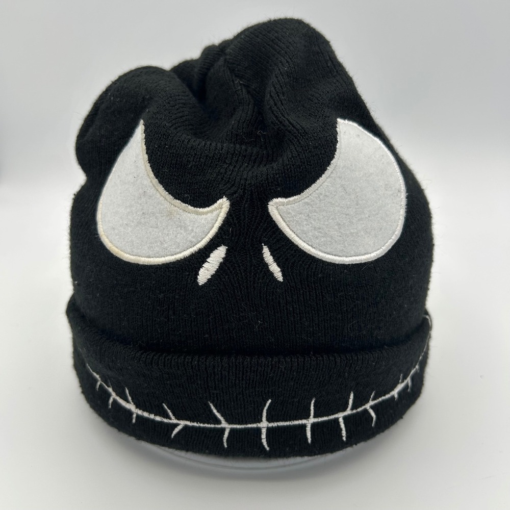 Jack Skellington Disney Beanie Unisex OS Black Emo Goth